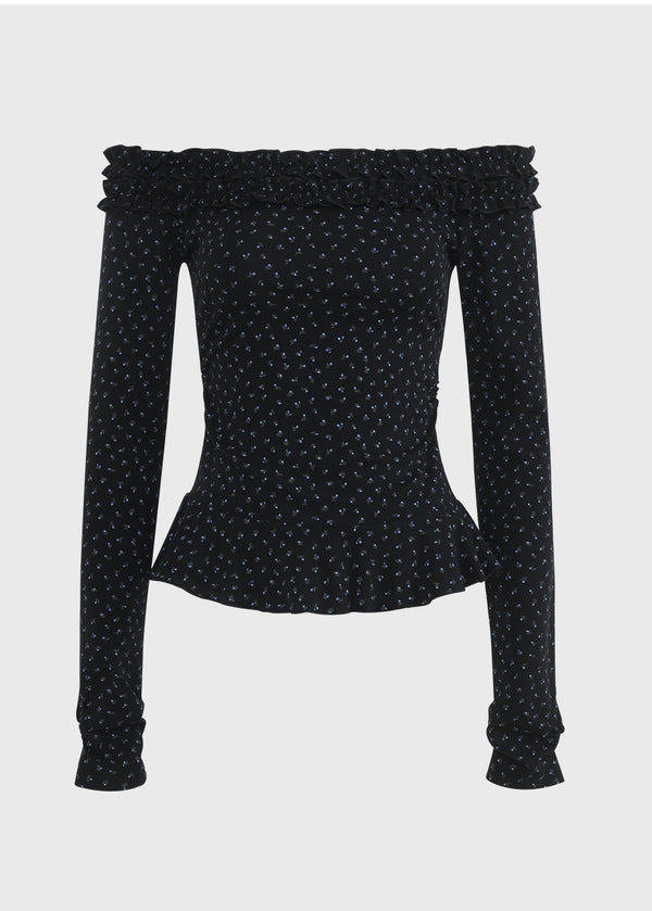 Minnie Off-Shoulder Frill Tee