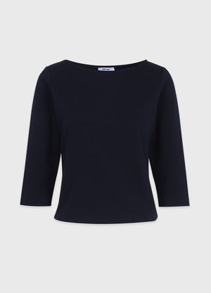 Miva Boatneck Quarter Sleeve Tee