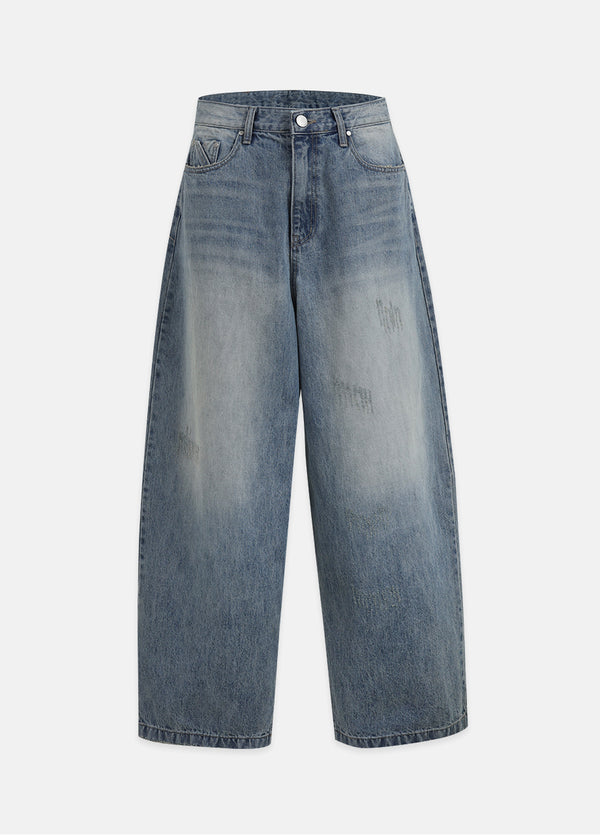 Molly Scratch Wide Denim Pants
