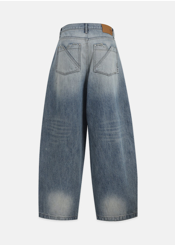 Molly Scratch Wide Denim Pants