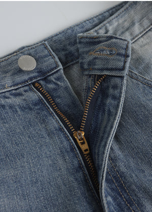 Molly Scratch Wide Denim Pants
