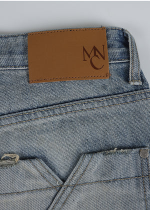 Molly Scratch Wide Denim Pants