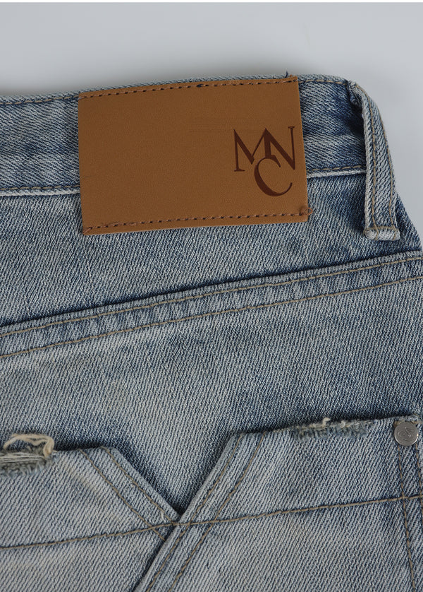 Molly Scratch Wide Denim Pants