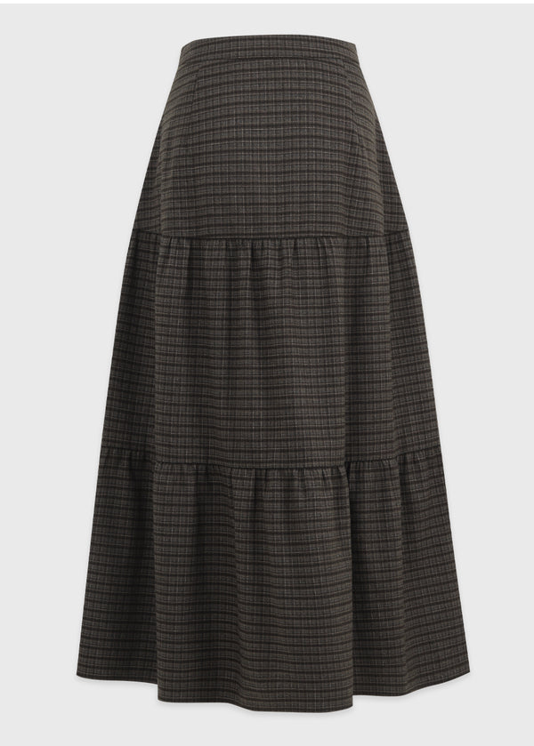 Naomi Check Cancan Long Skirt