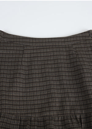 Naomi Check Cancan Long Skirt