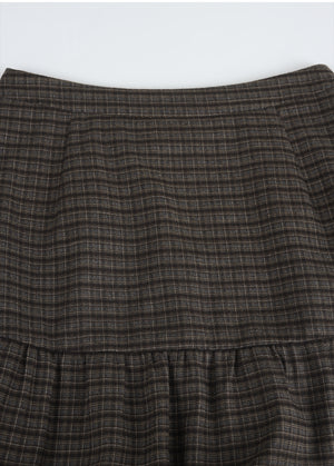 Naomi Check Cancan Long Skirt