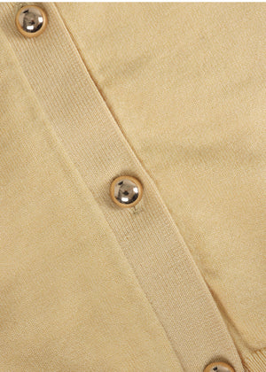 Neat V-neck Cadigan Yellow