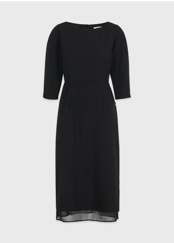 Noen Boatneck Layered Dress