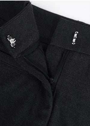 Nour Low Rise Semi Flare Slacks