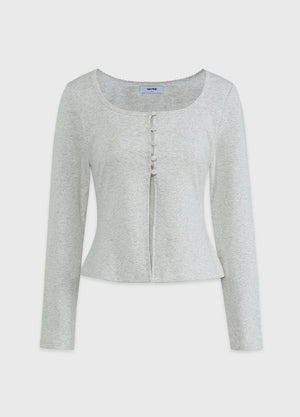 Owen Button Cardigan-Sleeveless Setup-long.ver