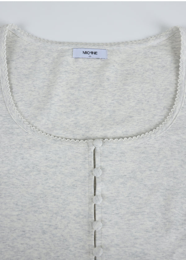 Owen Button Cardigan-Sleeveless Setup-long.ver