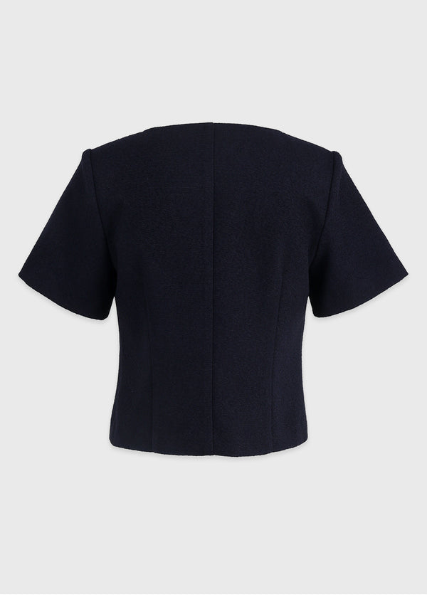 Poppy Ribbon Point Tweed Jaket