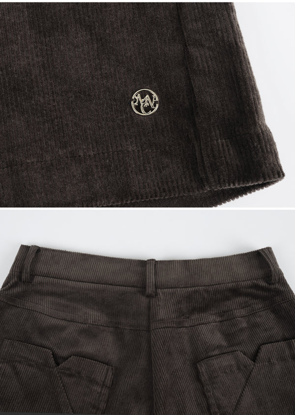 Posh Corduroy Own Tuck Short Pants
