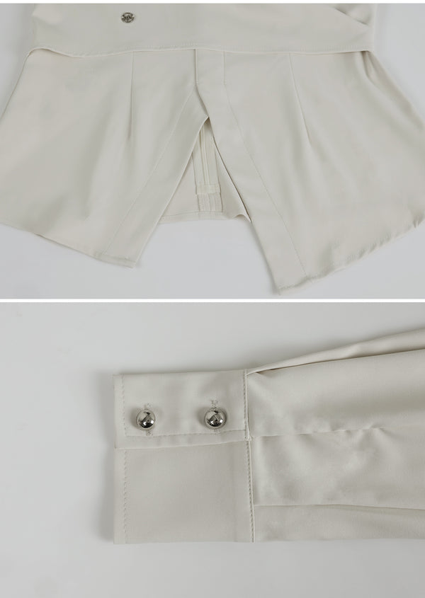 Poshly Neck Point Wrap Blouse