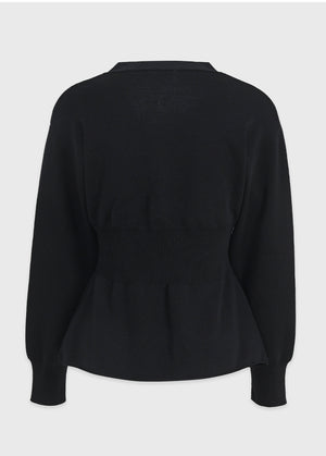 Redolence V-neck Line Cardigan Cream