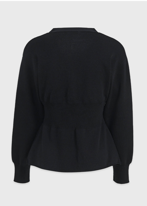 Redolence V-neck Line Cardigan Cream