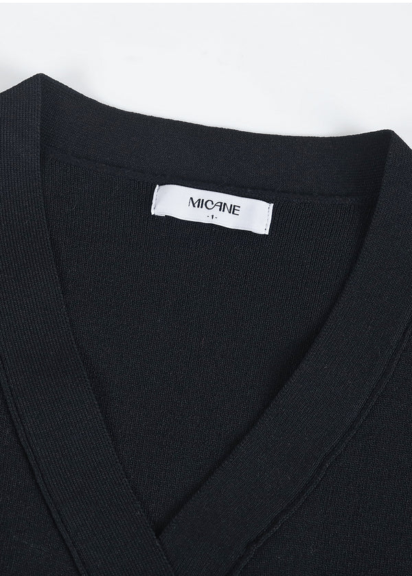 Redolence V-neck Line Cardigan Cream