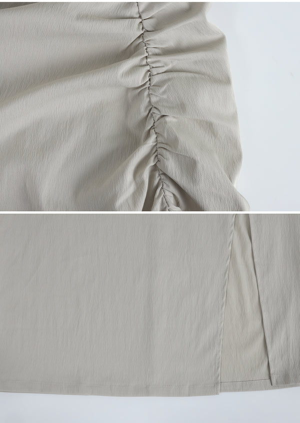 Rustle Shirring Maxi Skirt