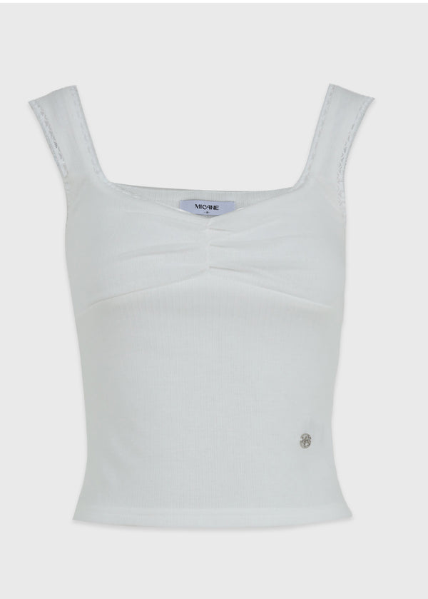 Seli Cardigan-Lace Twist Sleeveless Setup