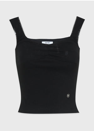 Seli Cardigan-Lace Twist Sleeveless Setup