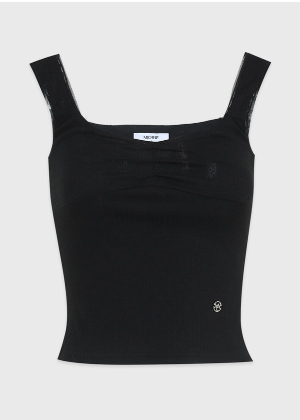 Seli Cardigan-Lace Twist Sleeveless Setup