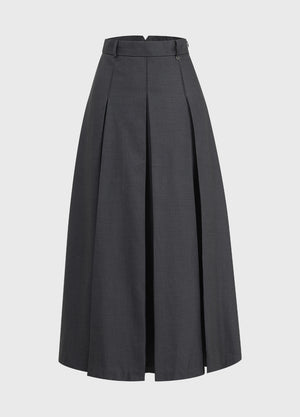 Sensible Pleats Long Skirt