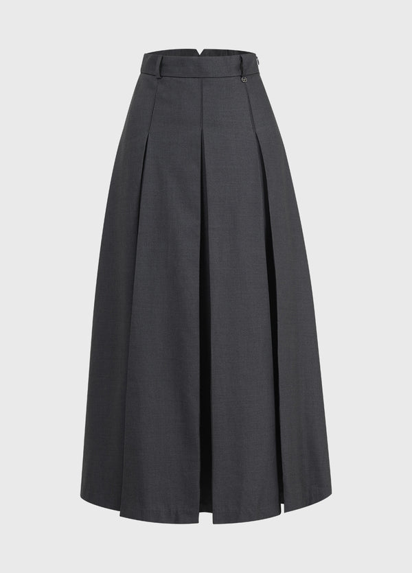 Sensible Pleats Long Skirt