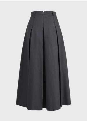 Sensible Pleats Long Skirt