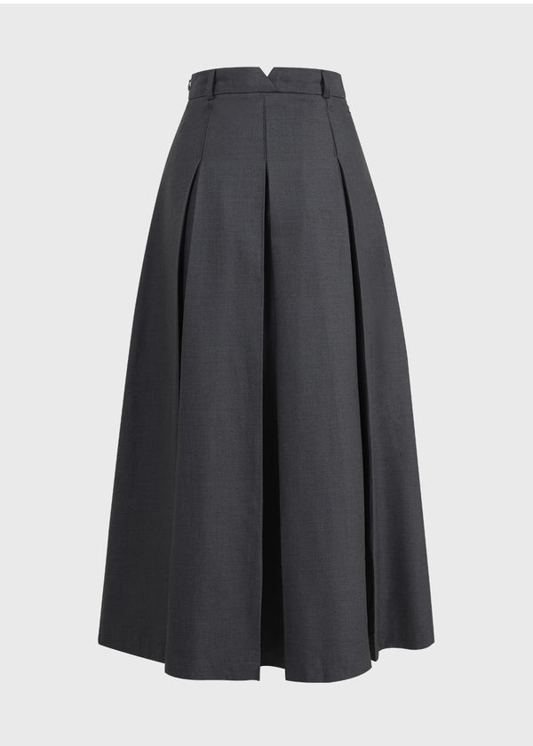 Sensible Pleats Long Skirt