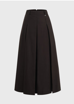 Sensible Pleats Long Skirt