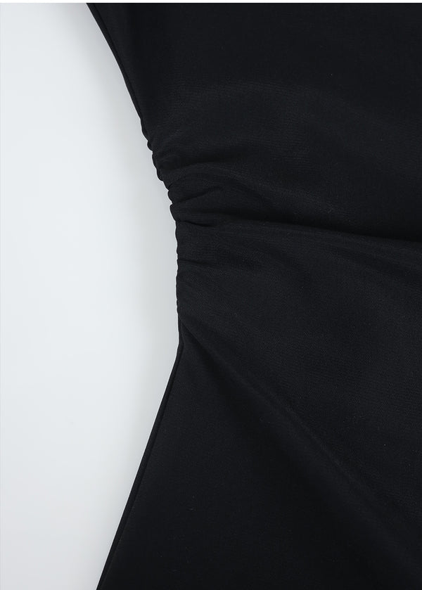 Serena One-off Shoulder Blouse-Dot Rap Skirt Setup
