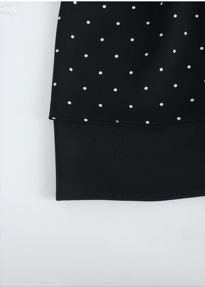 Serena One-off Shoulder Blouse-Dot Rap Skirt Setup