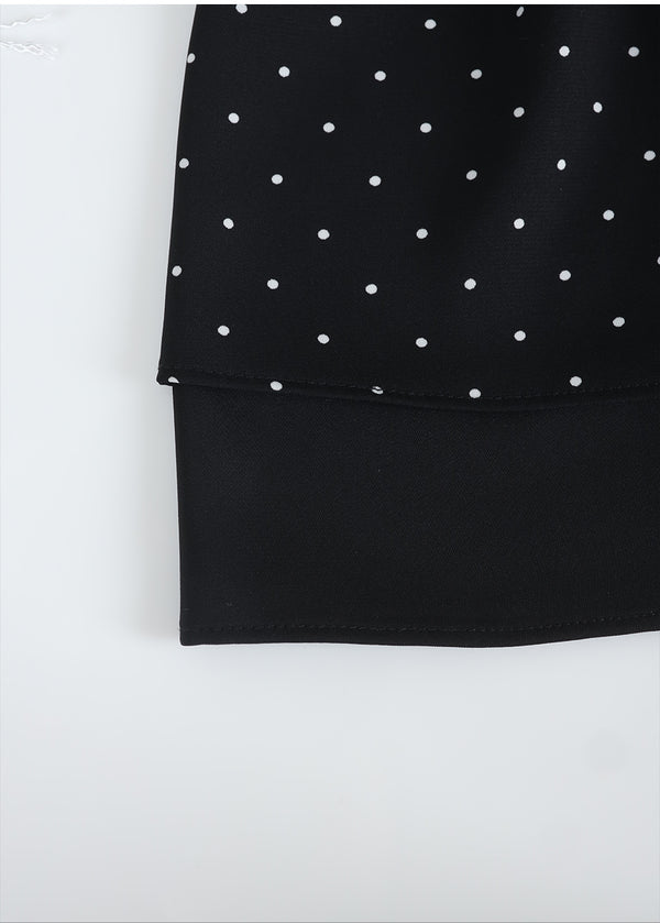 Serena One-off Shoulder Blouse-Dot Rap Skirt Setup