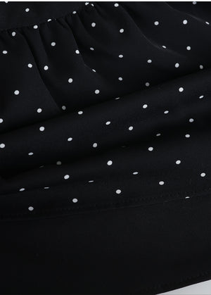 Serena One-off Shoulder Blouse-Dot Rap Skirt Setup