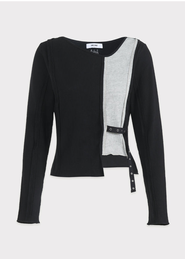 Tangy Strap Point Tee Black