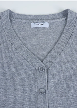 Thea Angora Wool Tie Set Pintuck Knit