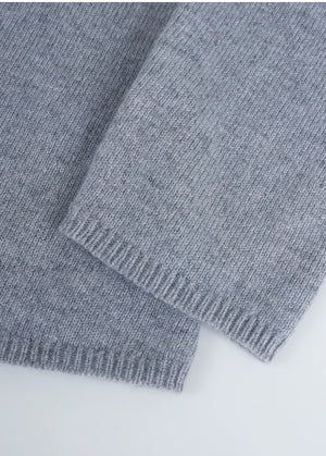 Thea Angora Wool Tie Set Pintuck Knit