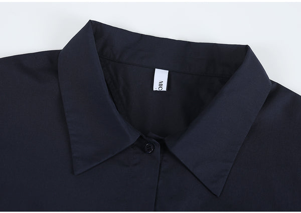 Tiny M-Point String Blouse