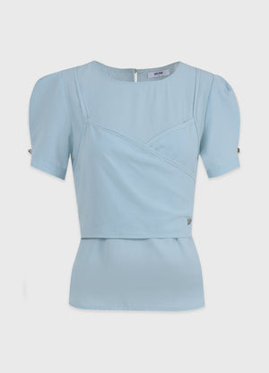 閃亮緊身胸衣襯衫