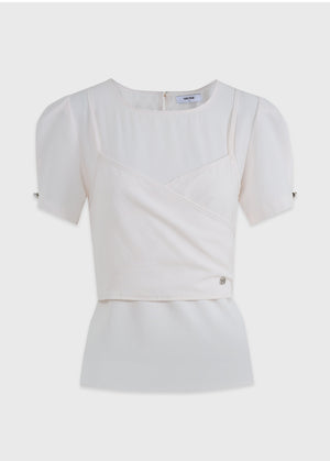 閃亮緊身胸衣襯衫