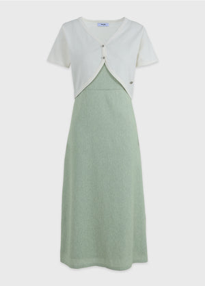 Valuable M-point Dress-Cardigan Setup