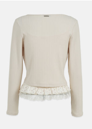 Veya Cardigan-Frill Sleeveless Setup