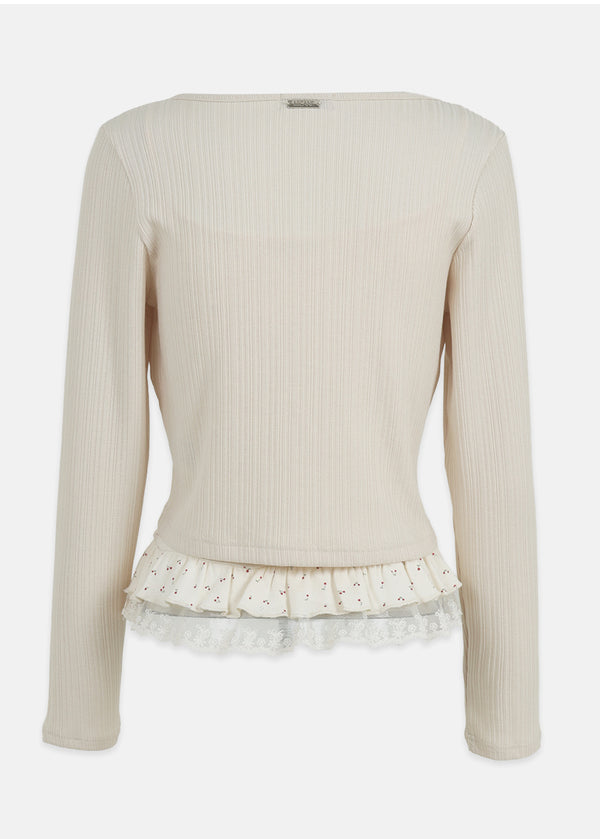 Veya Cardigan-Frill Sleeveless Setup