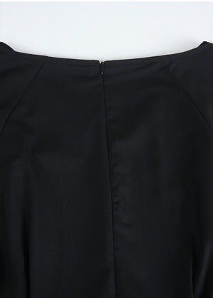 Vysha Open Collar Peplum Blouse
