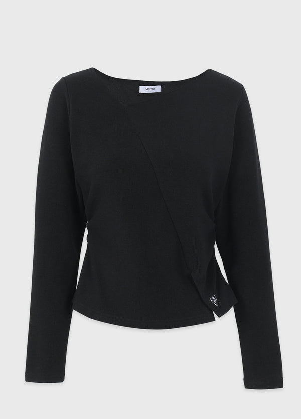 Winning Line Slit Tee Black