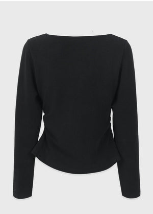 Winning Line Slit Tee Black