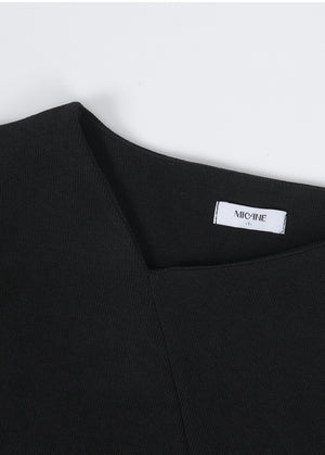 Winning Line Slit Tee Black