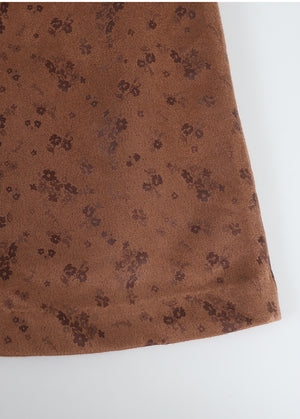 Zaki Suede Midi Skirt